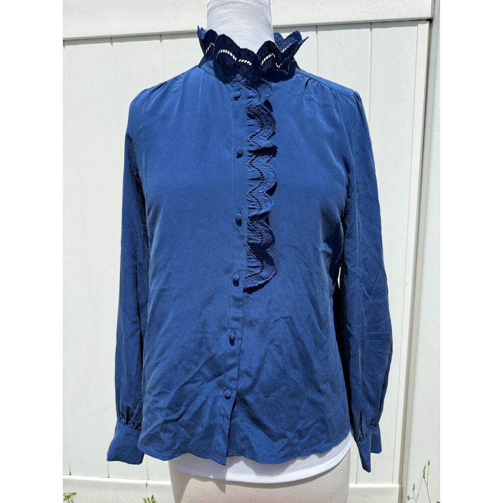 Sezane Chlo Silk Shirt - Picture 2 of 10